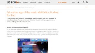 Education app of the week: Mathletics Student for iPad | Jigsaw24