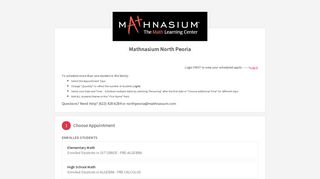 Schedule Appointment with Mathnasium North Peoria
