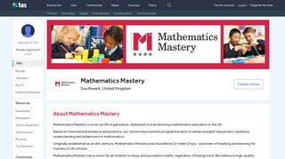 Mathematics Mastery - Tes Jobs