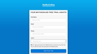MathsOnline - Free Trial