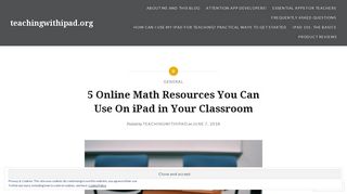 5 Online Math Resources You Can Use On iPad in Your Classroom ...