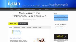 Online maths programme for homeschool and individuals - Maths-Whizz