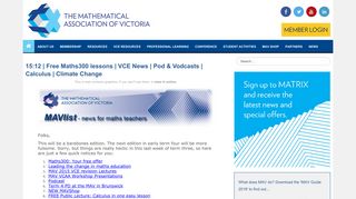 MAV - 15:12 | Free Maths300 lessons | VCE News | Pod & Vodcasts ...