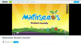 Mathseeds Student Console on Vimeo