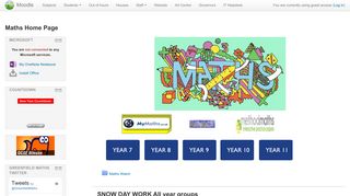 Course: Maths Home Page