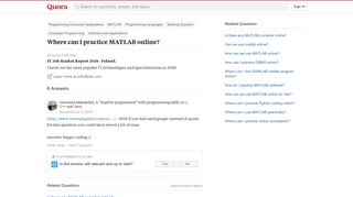 Where can I practice MATLAB online? - Quora