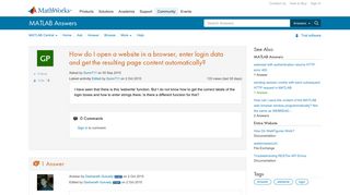 How do I open a website in a browser, enter login data ... - MathWorks
