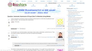 Automatic Submission Of Input Data To Websites Using Matlab - Biostars