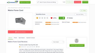 MATRIX FOREX CARD Reviews, Service, Online ... - MouthShut.com