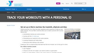 Track your workouts with a personal ID | YMCA Twin Cities