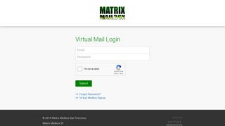 Matrix Mailbox San Francisco: Virtual Mail Login