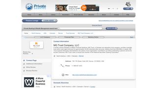 MG Trust Company, LLC - Private Banking
