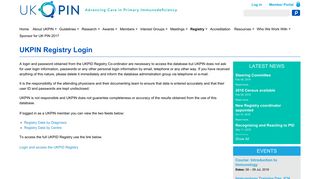 UKPIN Registry Login