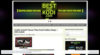 Guide Install Tissue Time Kodi Addon Repo - XXX Adult - Best for Kodi