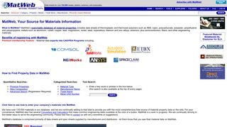 MatWeb: Online Materials Information Resource