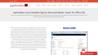 Microsoft Matter Center - LawToolbox.com