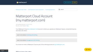 Matterport Cloud Account (my.matterport.com) – Matterport Help Center