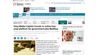 Gray Matter Capital invests in online test-prep platform for government ...