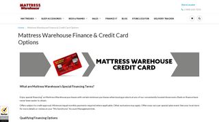 Purchase Beds on Finance | Credit Card | Mattress Warehouse