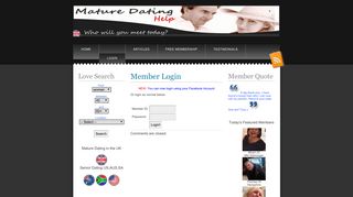 Mature Dating Help Members Login
