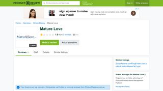 Mature Love Reviews - ProductReview.com.au