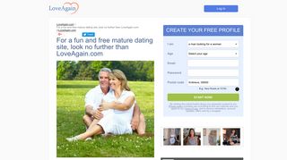 Free mature dating sites|Find your love at LoveAgain.com