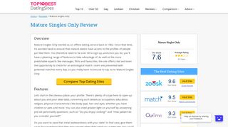 MatureSinglesOnly Review 2019: Ratings, Costs & Features