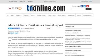 Mauch Chunk Trust issues annual report | Times News Online