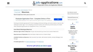 Maurices Application, Jobs & Careers Online - Job-Applications.com