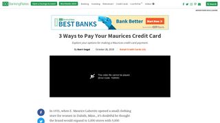 3 Ways to Pay Your Maurices Credit Card | GOBankingRates