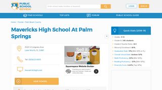Mavericks High School At Palm Springs Profile (2018-19) | Lake Worth ...