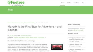 Maverik is the First Stop for Adventure – and Savings - Fuelzee helps ...