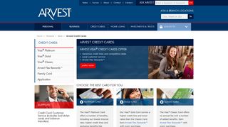 Personal Credit Cards | Credit Card Applications - Arvest Bank