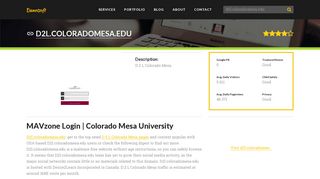 Welcome to D2l.coloradomesa.edu - MAVzone Login | Colorado Mesa ...