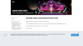 Adobe MAX 2018 Registration