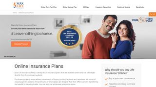 Online Insurance - Get Insurance quotes Online | Max life Insurance
