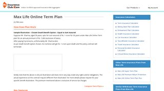 Max Life Online Term Plan - Review, Benefits & Comparison