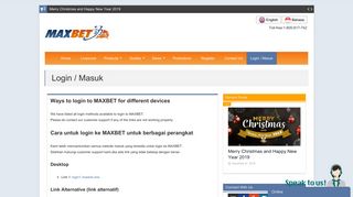 Login / Masuk | MAXBET