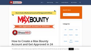 How to Create a Max Bounty Account and Get Approved in 24 Hours