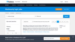 Maxbounty login Jobs, Employment | Freelancer