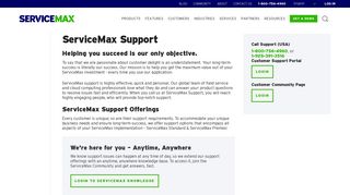 MaxCare Customer Support | ServiceMax.com