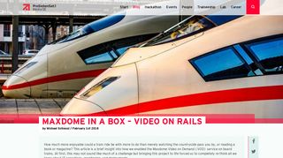 Maxdome in a Box – Video on Rails | ProSiebenSat.1 Tech