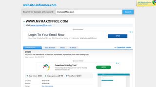 mymaxoffice.com at Website Informer. LOGIN. Visit Mymaxoffice.
