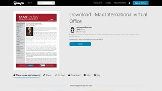 Download - Max International Virtual Office - Yumpu