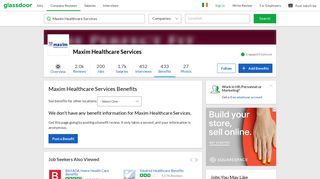 Maxim Healthcare Services Employee Benefits and Perks | Glassdoor.ie