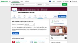 Maxim Healthcare Services Employee Benefits and Perks | Glassdoor ...