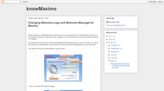 knowMaximo: Changing Welcome Logo and Welcome Message for ...