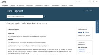 IBM Changing Maximo Login Screen Background Color - United States