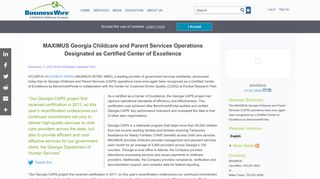 MAXIMUS Georgia Childcare and Parent Services Operations ...