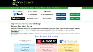 Scam Broker Investigator • Maximus CryptoBot Login